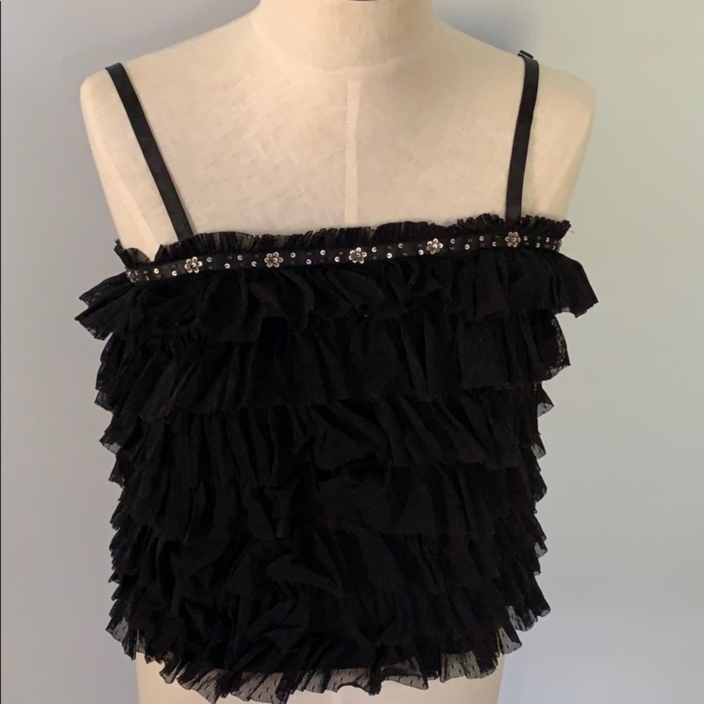 Black Ruffle Tank - Picture 4 of 6